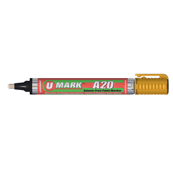 U-Mark A20 Paint Marker Yellow Rev tip 12/bx 10706
